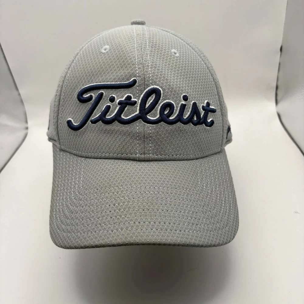 Titleist Pro V1 Golf Cap Hat Grey S/M FootJoy‎ Flexfit Performance